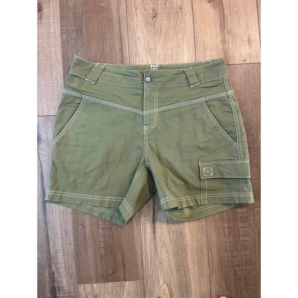 Title Nine Brash Cargo Shorts Olive Green Ripstop Utility Hiking Womens 6